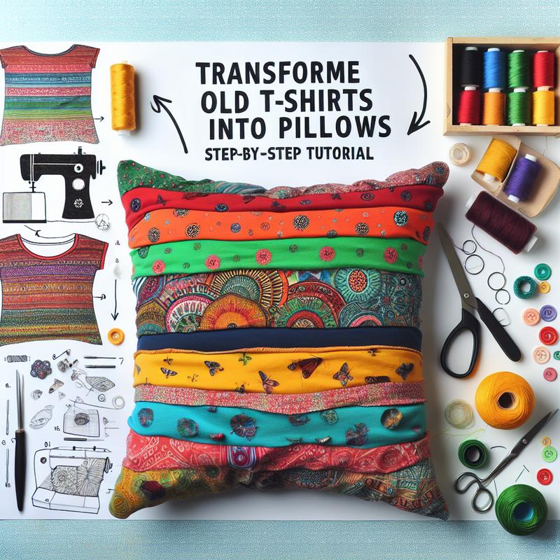 Trasforma vecchie t-shirt in cuscini: tutorial passo-passo