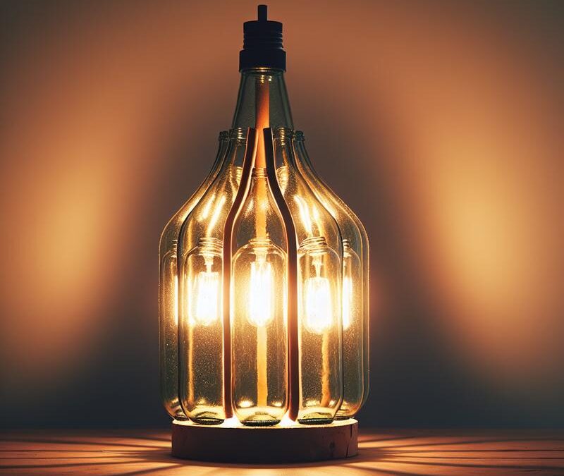Crea la tua lampada riciclando bottiglie di vetro
